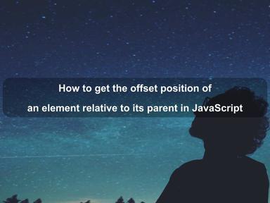 Get the offset position of an element relative to its parent in JavaScript