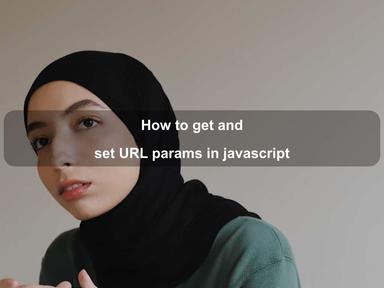 How to get and set URL params in javascript