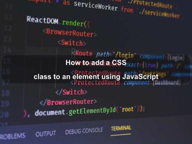 How to add a CSS class to an element using JavaScript