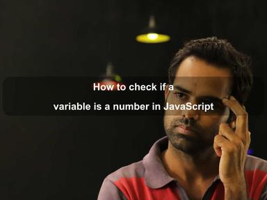 How to check if a variable is a number in JavaScript