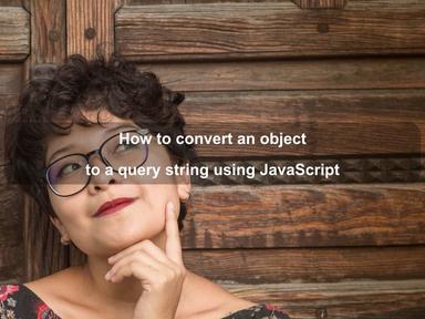 How to convert an object to a query string using JavaScript