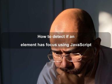 How to detect if an element has focus using JavaScript