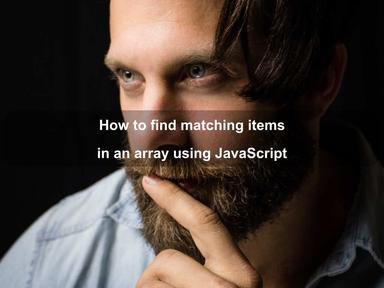 How to find matching items in an array using JavaScript
