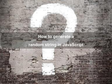 How to generate a random string in JavaScript