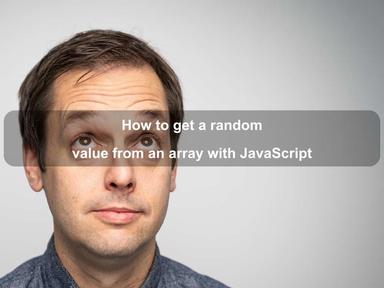 How to get a random value from an array with JavaScript