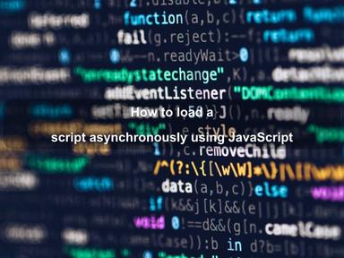 How to load a script asynchronously using JavaScript