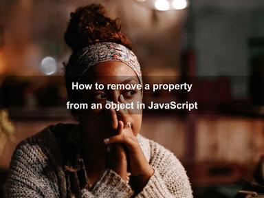 How to remove a property from an object in JavaScript