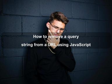 How to remove a query string from a URL using JavaScript