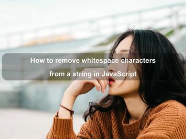 How to remove whitespace characters from a string in JavaScript