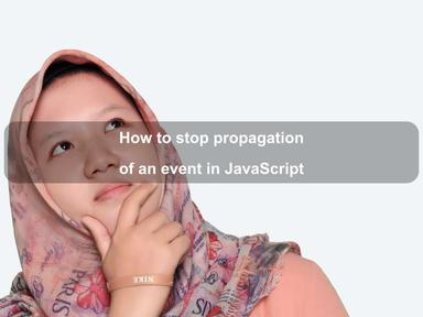How to stop propagation of an event in JavaScript