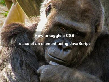 How to toggle a CSS class of an element using JavaScript