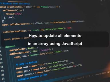 How to update all elements in an array using JavaScript