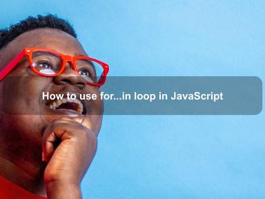How to use for...in loop in JavaScript