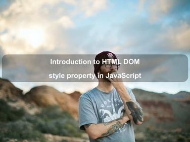 Introduction to HTML DOM style property in JavaScript